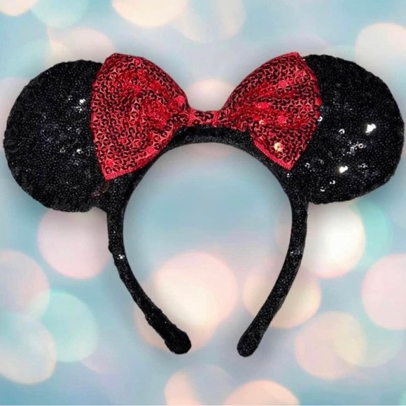 Authentic Disney Parks Sequin Minnie Mouse Ears - Picture 1 of 1
